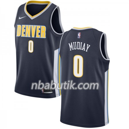 NBA Mænd Trøje Denver Nuggets Emmanuel Mudiay 0 Nike 2017-18 Navy Swingman